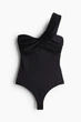 Боди H&M 1228879 XL черный - изображение 1