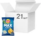 Упаковка чипсов Lay`s MAX Ridged Сметана-Лук 95 г х 21 шт (1.995 кг) (4823063128827) - изображение 1