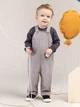 Spodnie ogrodniczki chłopięce Pinokio Dreamer 62 cm Szary (5901033272813) - obraz 1