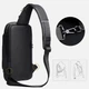 Сумка чоловіча XIO Fashion із USB зарядкою та кодовим замком 32х6х16 см Чорна - зображення 2
