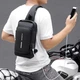 Сумка чоловіча XIO Fashion із USB зарядкою та кодовим замком 32х6х16 см Чорна - зображення 6