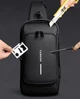 Сумка чоловіча XIO Fashion із USB зарядкою та кодовим замком 32х6х16 см Чорна - зображення 10