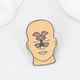 Значок (пин) BROCHE брошь бижутерия Медицина ЛОР-Анатомия бежевый BRGV114633 - изображение 2
