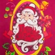 Ткань полотенечная вафельная Merry Christmas, 150 см, 160 гр/м2, вишневая м.п. - изображение 2