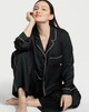 Піжама Victoria's Secret Glazed Satin Long Pajama Set Black Logo розмір S - зображення 1