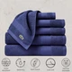 Набор 6 хлопковых полотенец Lacoste Heritage Anti-Microbial Supima Cotton 138х76 см + 76х40 см + 33х33 см Синий (1159820596) - изображение 3