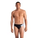 Плавки-слипы для мужчин Arena STRIPE SWIM BRIEFS черный, серый Муж 95 007929-550 95 - изображение 3