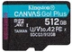 Карта пам'яті Kingston microSDXC 512GB Canvas Go+ U3 V30 (SDCG3/512GB) + Адаптер (6552772) - изображение 2