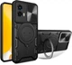 Чехол Magnetic Shield для Motorola Moto E14 бампер противоударный с подставкой кольцом Black - изображение 1