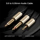 Аудіо кабель UGREEN AV126 mini-jack 3.5mm TRS to Dual 6.35mm TS/1m/Gray (UGR-10613) - зображення 3