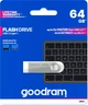 Флеш память USB Goodram UNO3 64GB USB 3.2 Gen1 Steel (UNO3-0640S0R11) - изображение 3