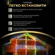 Вулична гірлянда бахрома 12 м 200 led чорний провід Мультиколір (XIT-12MBML) - зображення 4