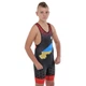 Трико для борьбы детское Ukraine SP-Sport 6605 размер 6XS (133-137см) Black-Red - изображение 3
