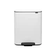 Бак для сміття з педаллю Brabantia Bo Pedal Bin 2х30 л білий 211447 (00800910) - зображення 1