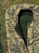 Зимовий Спальник Військовий -35° Спальний Мішок на Флісі XXЛ Армійський Тактичний Теплий 210*80 ЗСУ Піксель + Подушка - зображення 3