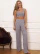Штаны женские пижамные из трикотажа Ангора свободного кроя на резинке Seventeen S-M Серые 2235.6214 - изображение 3