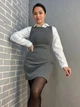 Платье женское Mix Ray 4473 сарафан короткий классический офисный S серое - изображение 6