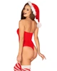 Сексуальный эротический новогодний костюм Obsessive Kissmas teddy Красный L/XL (SX1153) - изображение 2