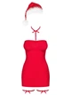 Новорічний еротичний костюм снігуроньки Obsessive Kissmas chemise Червоний S/M (SX1156) - зображення 3