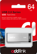Флеш память USB AddLink U25 64GB USB 2.0 Silver (ad64GBU25S2) - изображение 4