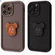 Чохол Мультяшний З Підставкою Pretty Case iPhone 16 Pro Bear X Brown - зображення 3