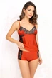 Піжама з мереживними вставками 8144-6815 Grace terracotta Anabel Arto M/L red (6000006196282) - изображение 3