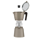 Кавоварка гейзерна 300мл (6 порцій) алюмінієва MR-1666-6-BROWN Espresso Moka Maestro - зображення 2