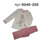 Детская пижама для девочки Baykar р 7 122-128 cм 7-8 лет 9048-208 молочный - изображение 6