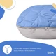 Подушка длинная IDEIA 140х75х20 - П-образная для сна и отдыха стеганная с наволочкой на молнии джинс/св.серый - изображение 6