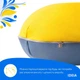 Подушка длинная IDEIA 140х75х20 - П-образная для сна и отдыха с наволочкой на молнии желто/голубая - изображение 6