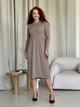Платье в рубчик длинное осеннее женское Merlini Донато 700001384 2XL-3XL Мокко (700001384_3) - изображение 13