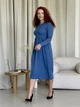 Платье в рубчик длинное осеннее женское Merlini Донато 700001391 2XL-3XL Синее (700001391_3) - изображение 13