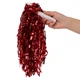 Помпоны нитевидные блестящие для чирлидинга и танцев с ручками Zelart Pom-Poms C-0828 цвет красный - изображение 3
