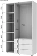 Шкаф для одежды Doros Гелар 3 ДСП 116.2х49.5х203.4 см Дуб крафт золотой (44900330) - изображение 8