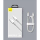 Кабель Baseus High Density Braided Type-C to Lightning PD 20W/2m/White (CATLGD-A02) - изображение 7