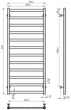 Полотенцесушитель водяной HEATPRO Celeste P12 1200x500 (Черный, Нижнее подключение) ( AH-CE120050012WBA ) - изображение 3