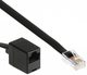 Kabel krosowy Helos RJ45, 8P8C, 8-przewodowy, ISDN, 6 m. Male/Female Black (4005938140930) - obraz 1