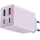 Сетевое зарядное устройство Baseus GaN6 Pro Fast Charger 2C+2U 65W + кабель Type-C to Type-C 100W (20V/5A) 1m (P10162701533-00) Star Purple - изображение 3