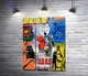 Модульная картина Kaws Персонаж Kaws на плакаті поп-арт 60x84 см Модуль №2 (005623) - зображення 1