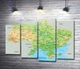 Модульная картина Загальна фізична карта України 132x92 см Модуль №3 (003798) - зображення 1