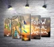 Модульная картина Индейский ловец снов рядом с фразой "follow your dream" 100x69 см Модуль №4 (003143) - изображение 1