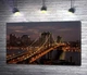 Картина Вогні Бруклінського мосту (The Brooklyn Bridge) освічують нічну дорогу 60x37 см Модуль №1 (000010) - зображення 1