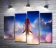 Модульная картина Мощная сила поднимает ракету в космос 80x64 см Модуль №3 (003130) - изображение 1