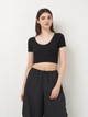 Футболка женская Zara 7901/800 XS/S Черная (07901800800100) - изображение 1
