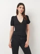 Футболка женская Zara 5644/801 S Черная (05644801800022) - изображение 1