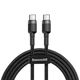 Кабель Baseus Type-C – Type-C PD 60W 2м Cafule Black/Gray (CATKLF-HG1) - изображение 1