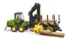 Машинка Bruder Харвестер John Deere 1210E со стволами деревьев и краном 1:16, 02133 - изображение 1