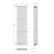 Дизайнерський радіатор опалення Navin Ellipse Double 8 1800x480 вертикальний чорний - зображення 6