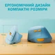 Мишка Бездротова Ігрова Анатомічна Вертикальна Ергономічна USB і Type C для ноутбука ПК Блакитна - зображення 6