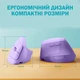 Мишка Бездротова Ігрова Анатомічна Вертикальна Ергономічна USB і Type C для ноутбука ПК Фіолетова - зображення 6